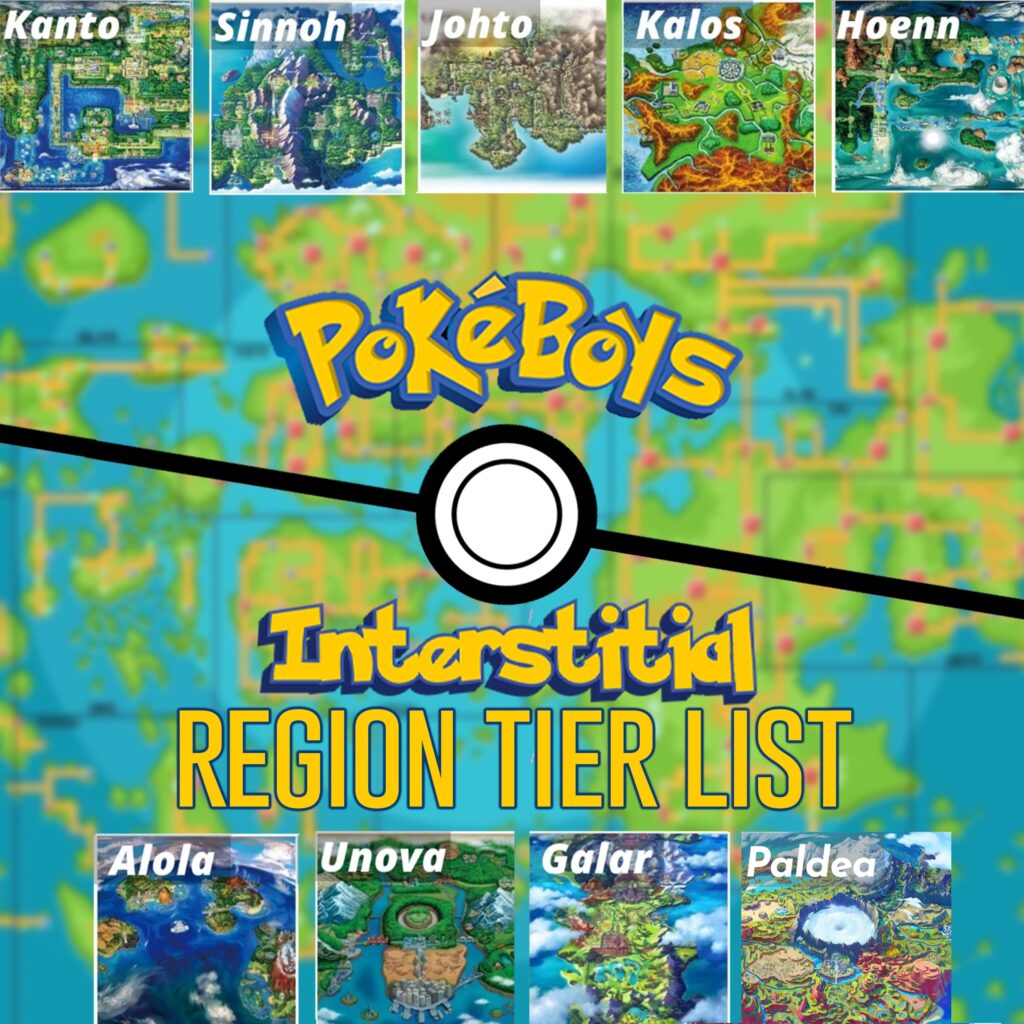 The PokéBoys sit down and rank each region in the Pokémon universe in the tier list of all tier lists.